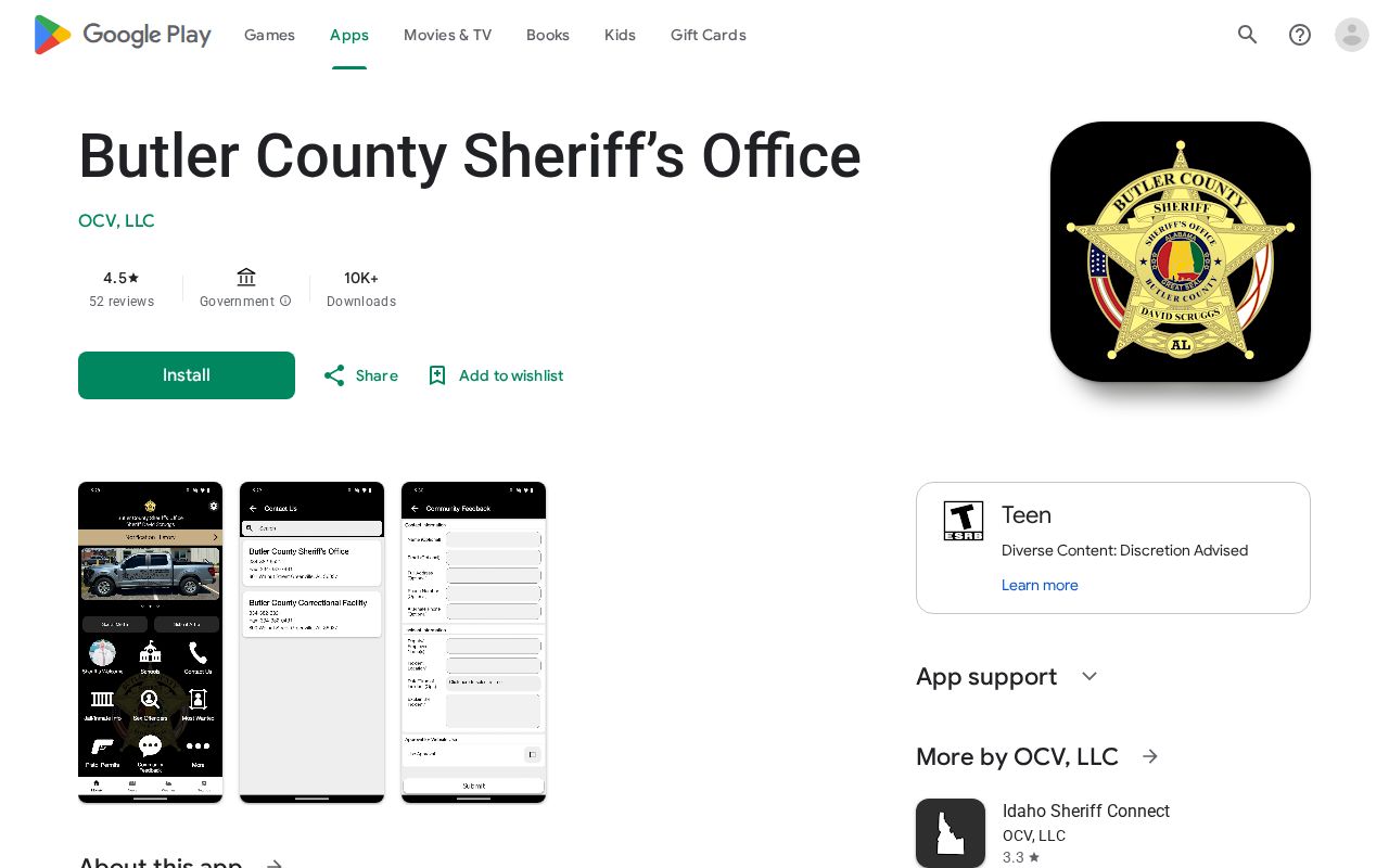 Butler County sheriff app for jail roster and recent arrest records