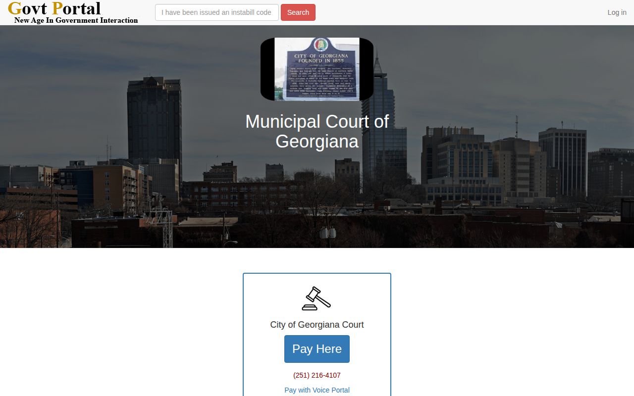 Georgiana municipal court access for Butler County arrest records