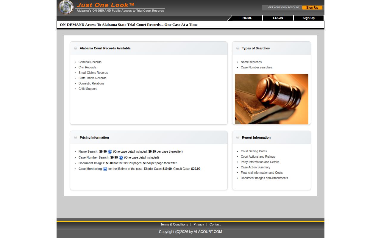 Butler County warrant and court record access interface