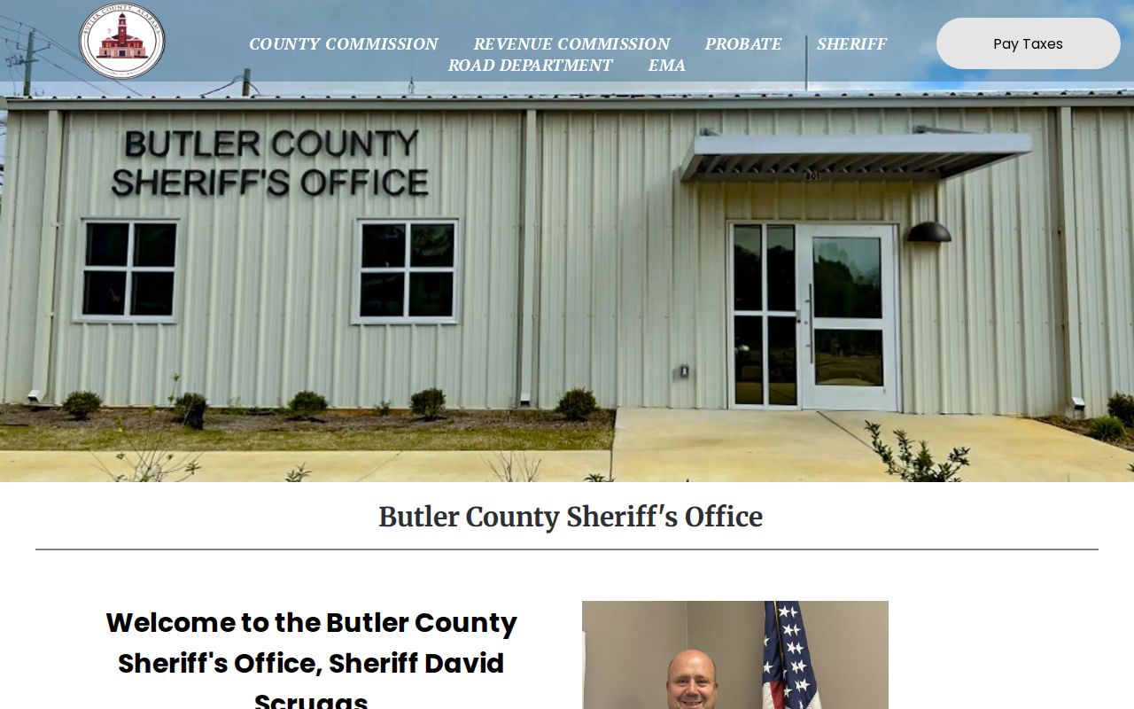 Butler County Sheriff's Office wanted and warrant contact page
